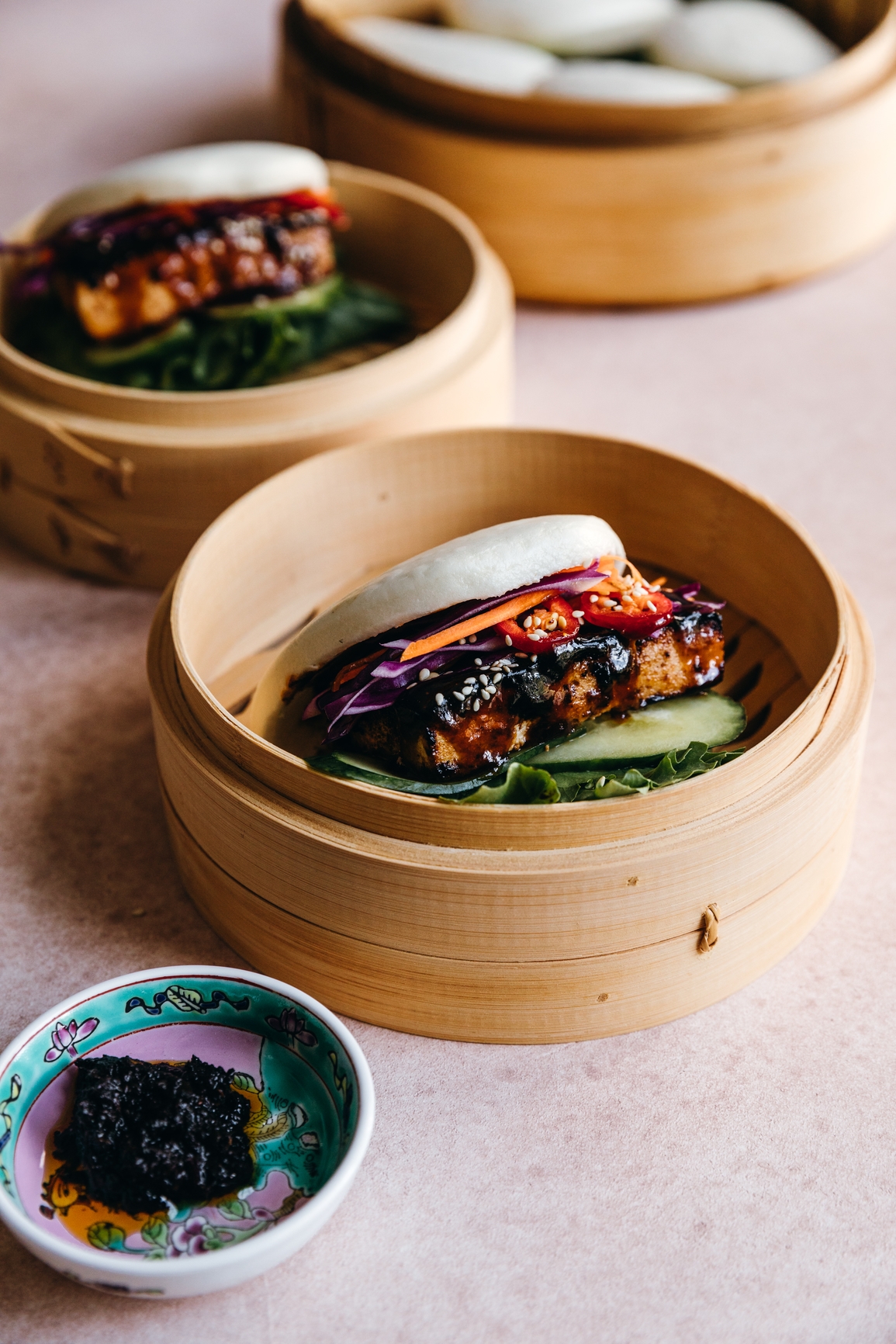 Korean Fried Chicken Bao Buns